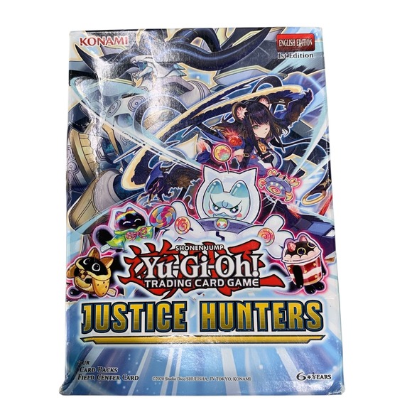 Konami Other - Yu-Gi-Oh Justice Hunters 1st Edition Sealed Mini Box 4 Packs Field Center Card